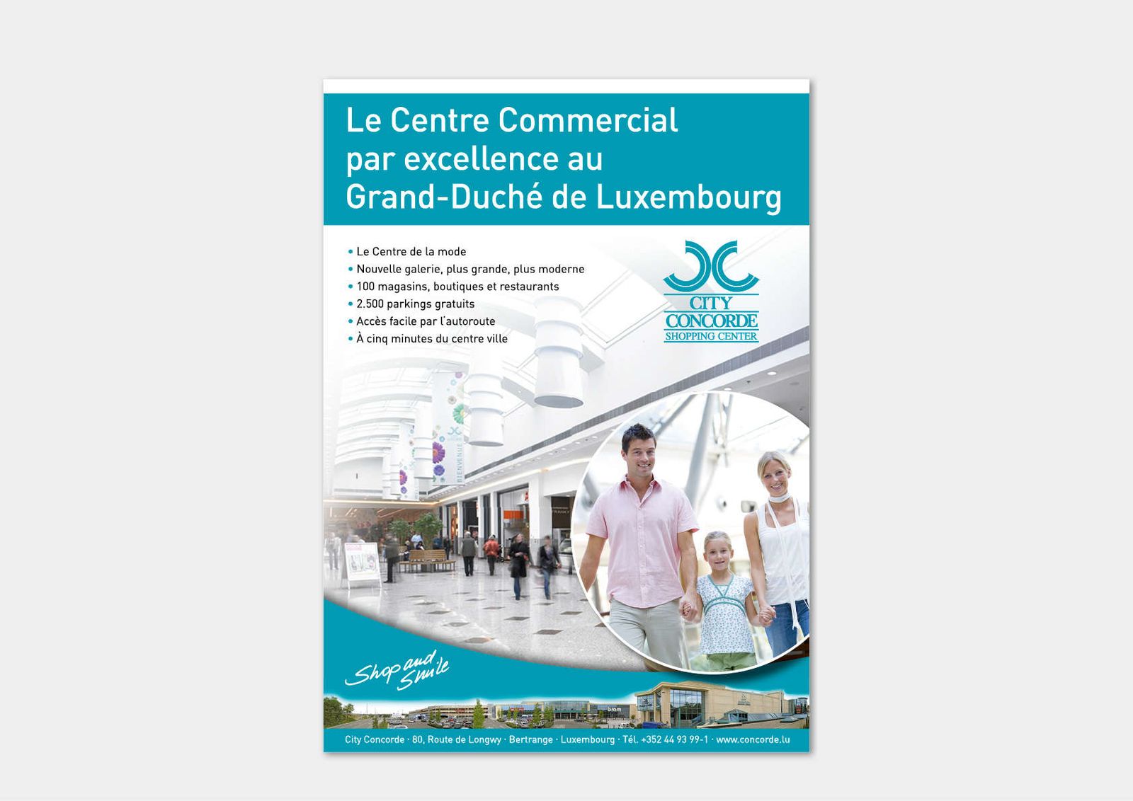 City Concorde: Shopping Center in Luxemburg – Ansicht 1