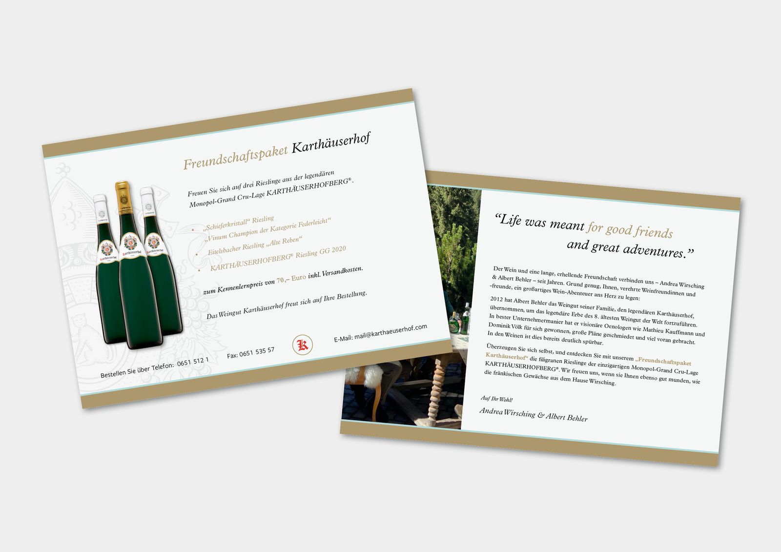 Beileger für Weinkarton Karthaeuserhof – Ansicht 2