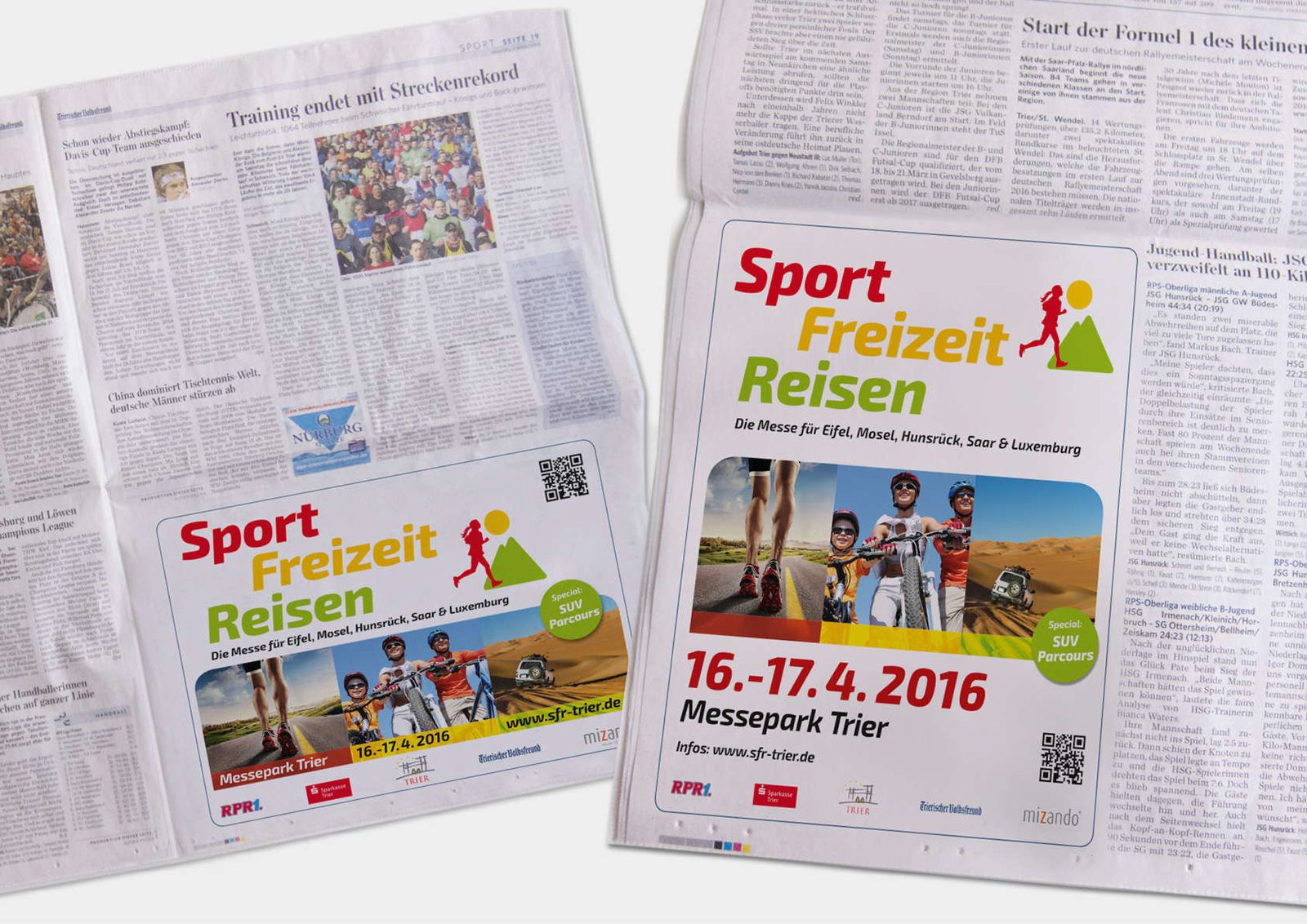 Messe in Trier: Corporate Design für Sport Freizeit Reisen – Ansicht 3