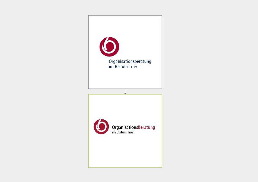 Systemische Logoentwicklung für Gremien, Pfarreien und Dekanate – Ansicht 1