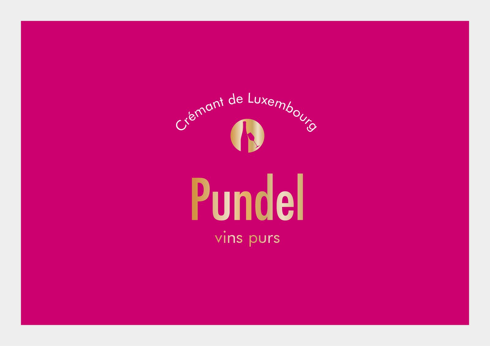 Etikettendesign für Crémant de Luxembourg von Pundel vins purs