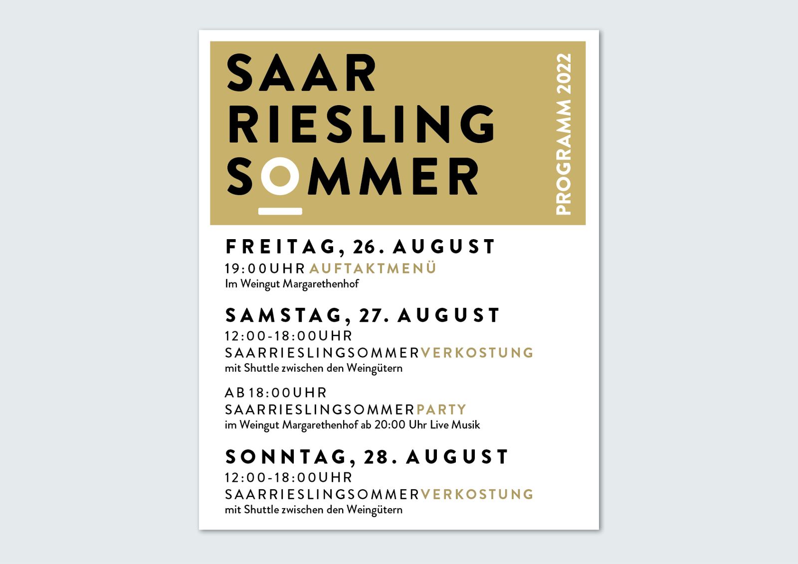 Das neue Logo Saar Riesling Sommer auf Gold – Ansicht 14