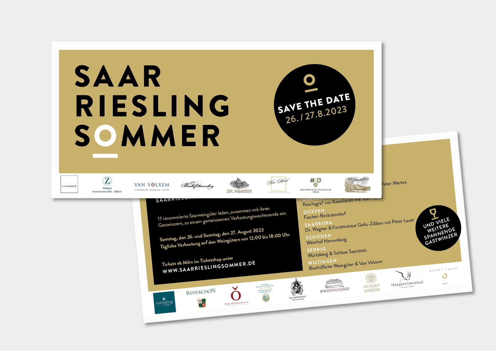 Das neue Logo Saar Riesling Sommer auf Gold – Ansicht 5