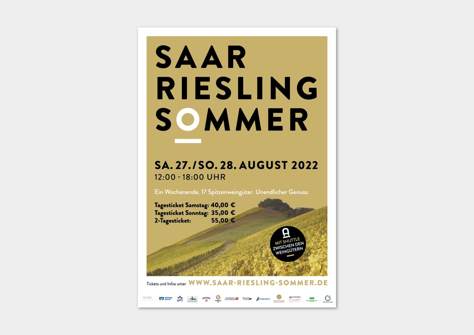 Das neue Logo Saar Riesling Sommer auf Gold – Ansicht 3
